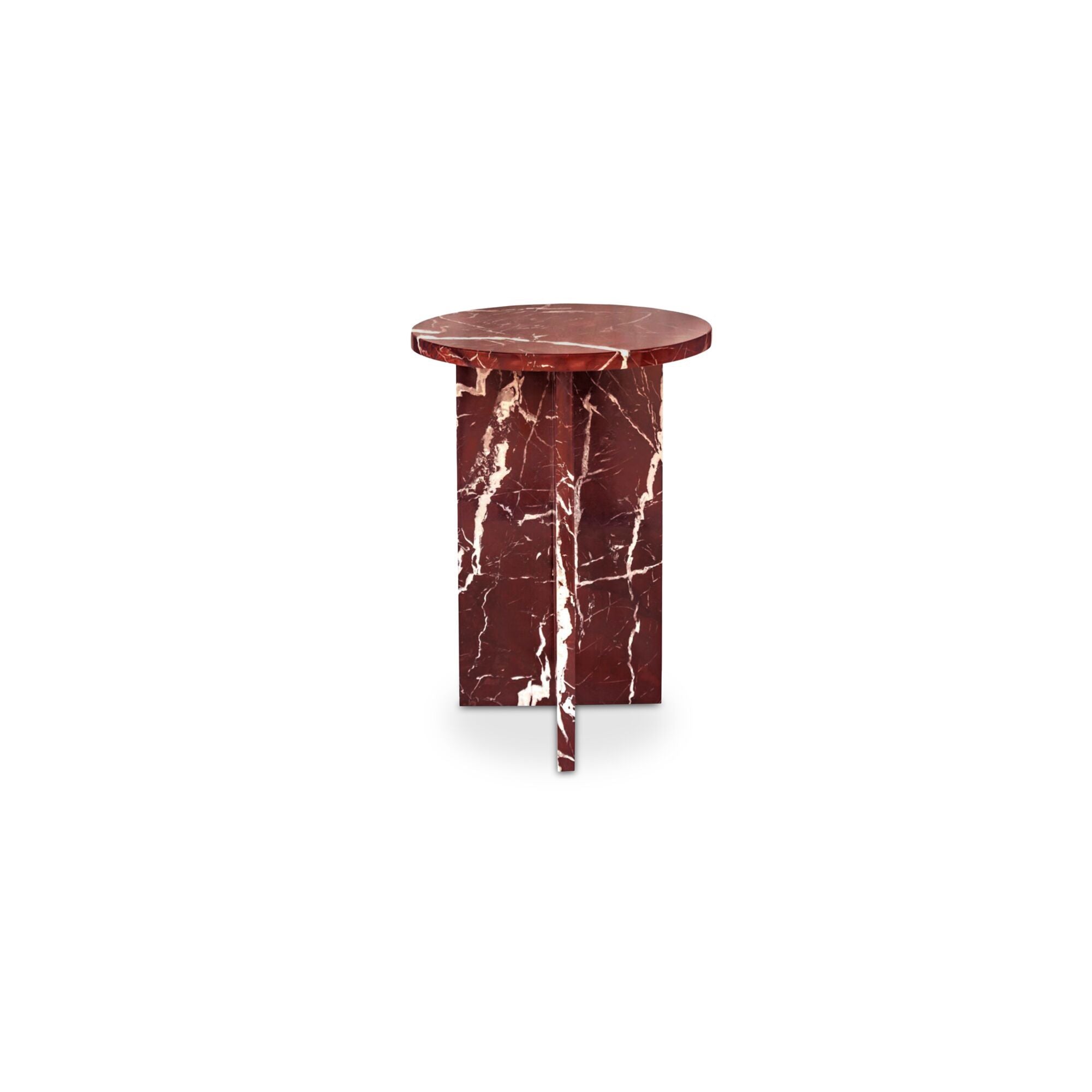 8e4680cb-eff8-46c5-b70d-8a2231c94cd6 Grace - Accent Table Levante Marble - Red / Rosso - Image 1