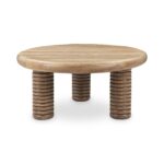 Ilaria - Reclaimed Wood Round Coffee Table - Sand Washed - Image 4