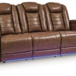 Gruaro - Power Reclining Sofa With Adjustable Headrest - Amber