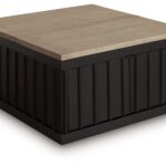 Rylandyn - Lift Top Cocktail Table - Black / Light Brown