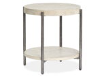 Jennings - Round End Table - Edgecomb Gray And Weathered Antique Nickel
