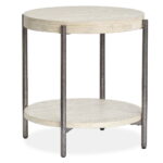 Jennings - Round End Table - Edgecomb Gray And Weathered Antique Nickel