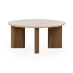 Idella - Travertine Round Table - Image 7
