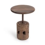Amira - Large Round Accent Table - Dark Brown - Image 4