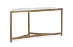 Cassidy - Demilune Sofa Table - Aged Brass And Volakas Classic - Image 3