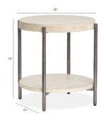 Jennings - Round End Table - Edgecomb Gray And Weathered Antique Nickel - Image 4