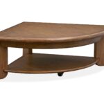 Tanner - Pie Shaped Lift Top Cocktail Table With Casters - Tawny Brown