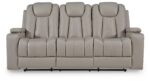 Elevate Edges - Reclining Sofa With Drop Down Table - Coin - Image 4