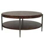 Bengal - 41" Round Cocktail Table With 2 End Tables - Hickory Brown