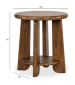 Tanner - Round End Table - Tawny Brown - Image 4