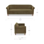Harmony - Sofa Faux Mohair - Dark Green - Image 3