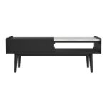 Lanette - Coffee Table With White Marble And Lift-Top - Black - Image 4