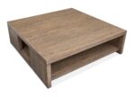 Cypress - Square Cocktail Table With Casters - Spiced Brown - Image 4