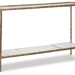 Ryandale - Console Sofa Table - Antique Brass Finish