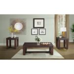 Hardy - 3 Piece Occasional Table Set (Coffee Table And Two End Tables) - Cherry - Image 4