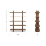 Casey - Large Standard Bookcase - Dark Brown - Image 3