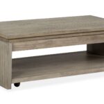 Conrad - Rectangular Lift Top Storage Cocktail Table With Casters - Stone Harbor Gray