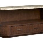 McPherson - Demilune Sofa Table - Burnt Umber
