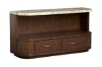 McPherson - Demilune Sofa Table - Burnt Umber