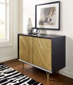 Tayner - Accent Cabinet - Black / Gold Finish - Image 3