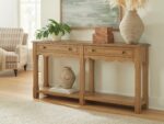 Whitmund - Console Sofa Table - Light Brown - Image 4