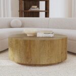 Layne - Round Coffee Table With Casters - Image 11