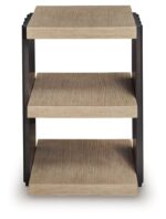 Rylandyn - Rectangular End Table - Black / Light Brown - Image 3