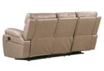 Theon - Manual Reclining Sofa With Drop Down Table - Stokes Toffee - Image 3
