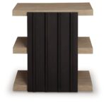 Rylandyn - Rectangular End Table - Black / Light Brown - Image 4