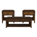 Phillipe - 3 Piece Occasional Table Set (Coffee Table & Two End Table) - Cherry